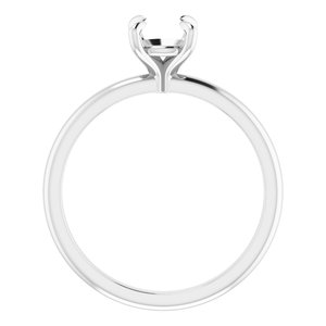 Platinum  6 mm Round Solitaire Engagement Ring Mounting