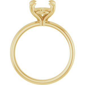 10K Yellow Gold  10x8 mm Oval Solitaire Engagement Ring Mounting