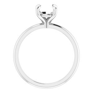 Platinum  7 mm Round Solitaire Engagement Ring Mounting