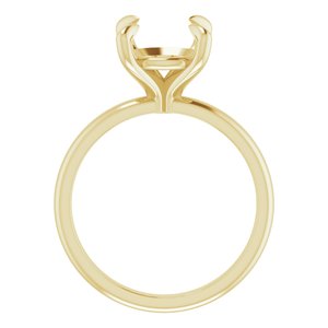 18K Yellow Gold  9.4 mm Round Solitaire Engagement Ring Mounting