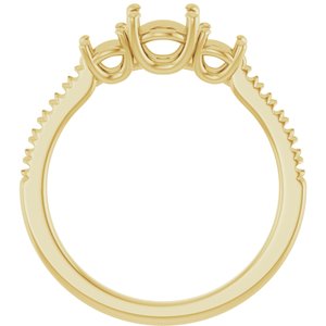 14K Yellow Gold 5.8 mm Round Engagement Ring Mounting