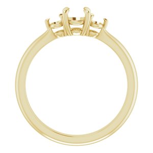 14K Yellow Gold 4.8 mm Round Engagement Ring Mounting