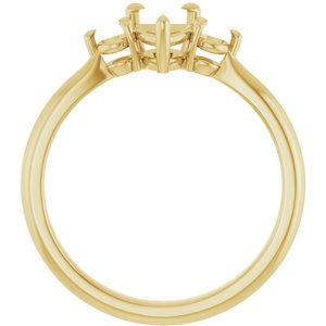 14K Yellow Gold 7x5 mm Pear Engagement Ring Mounting