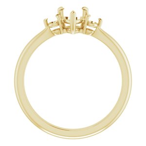 14K Yellow Gold 5x5 mm Heart Engagement Ring Mounting