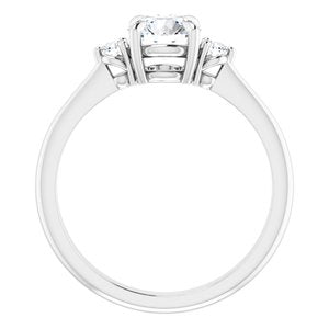 Platinum 6 mm Round .07 CTW Lab-Grown Semi-Set Engagement Ring
