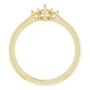 10K Yellow Gold  6x3 mm Marquise Engagement Ring Mounting