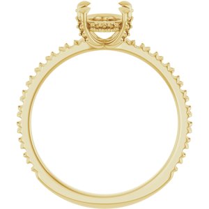 14K Yellow Gold 8x6 mm Oval Engagement Ring Mounting