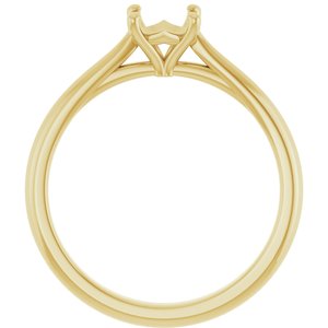 14K Yellow Gold 5.8 mm Round Solitaire Engagement Ring Mounting