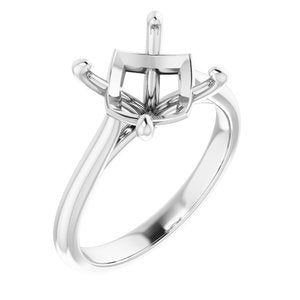 Platinum 10 mm Round Solitaire Engagement Ring Mounting