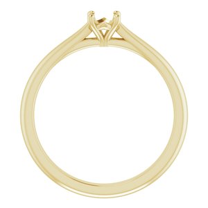 14K Yellow Gold 4.1 mm Round Solitaire Engagement Ring Mounting
