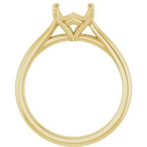 18K Yellow Gold 8.2 mm Round Solitaire Engagement Ring Mounting