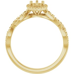 10K Yellow Gold 8x4 mm Marquise Engagement Ring Mounting