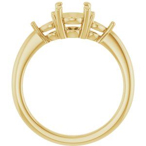 10K Yellow Gold  8x6 mm Oval Engagement Ring Mounting