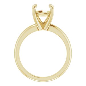 14K Yellow Gold 8.8 mm Round Solitaire Engagement Ring Mounting