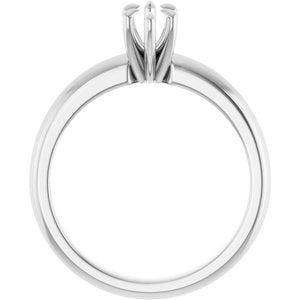 14K White Gold 8x4 mm Marquise Solitaire Engagement Ring Mounting