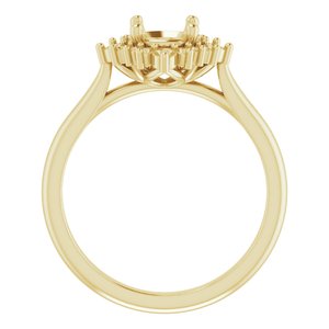 10K Yellow Gold 6 mm Round Engagement Ring Mounting