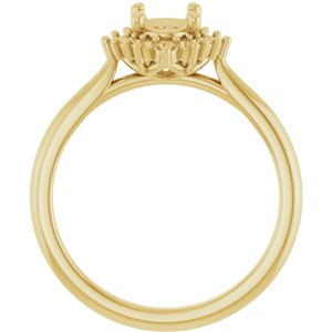 14K Yellow Gold 7x5 mm Oval Engagement Ring Mounting