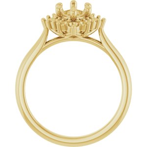 14K Yellow Gold 10x5 mm Marquise Engagement Ring Mounting