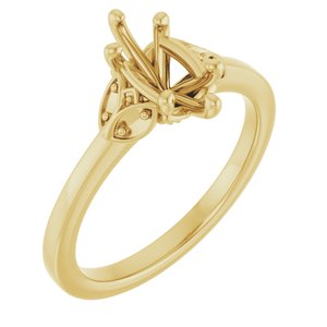 14K Yellow Gold 9x4.5 mm Marquise Engagement Ring Mounting