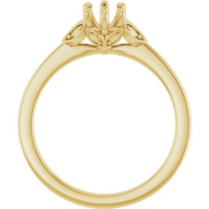 14K Yellow Gold 9x4.5 mm Marquise Engagement Ring Mounting