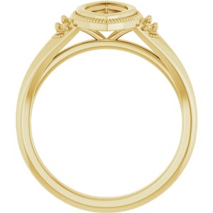 14K Yellow Gold 10x5 mm Marquise Engagement Ring Mounting
