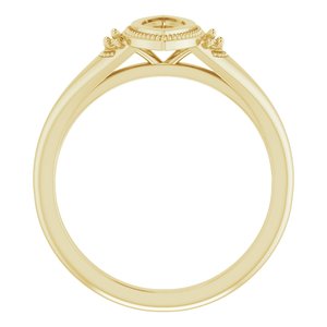 14K Yellow Gold 7x3.5 mm Marquise Engagement Ring Mounting