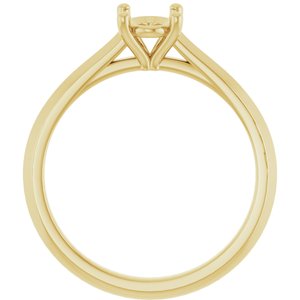 14K Yellow Gold 7x5 mm Oval Solitaire Engagement Ring Mounting