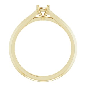 10K Yellow Gold 4.1 mm Round Solitaire Engagement Ring Mounting