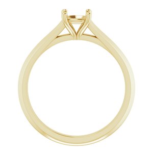 14K Yellow Gold 5.5 mm Round Solitaire Engagement Ring Mounting