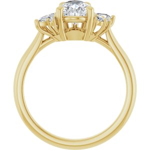 14K Yellow Gold 9x6 mm Pear 1/4 CTW Lab-Grown Diamond Semi-Set Engagement Ring