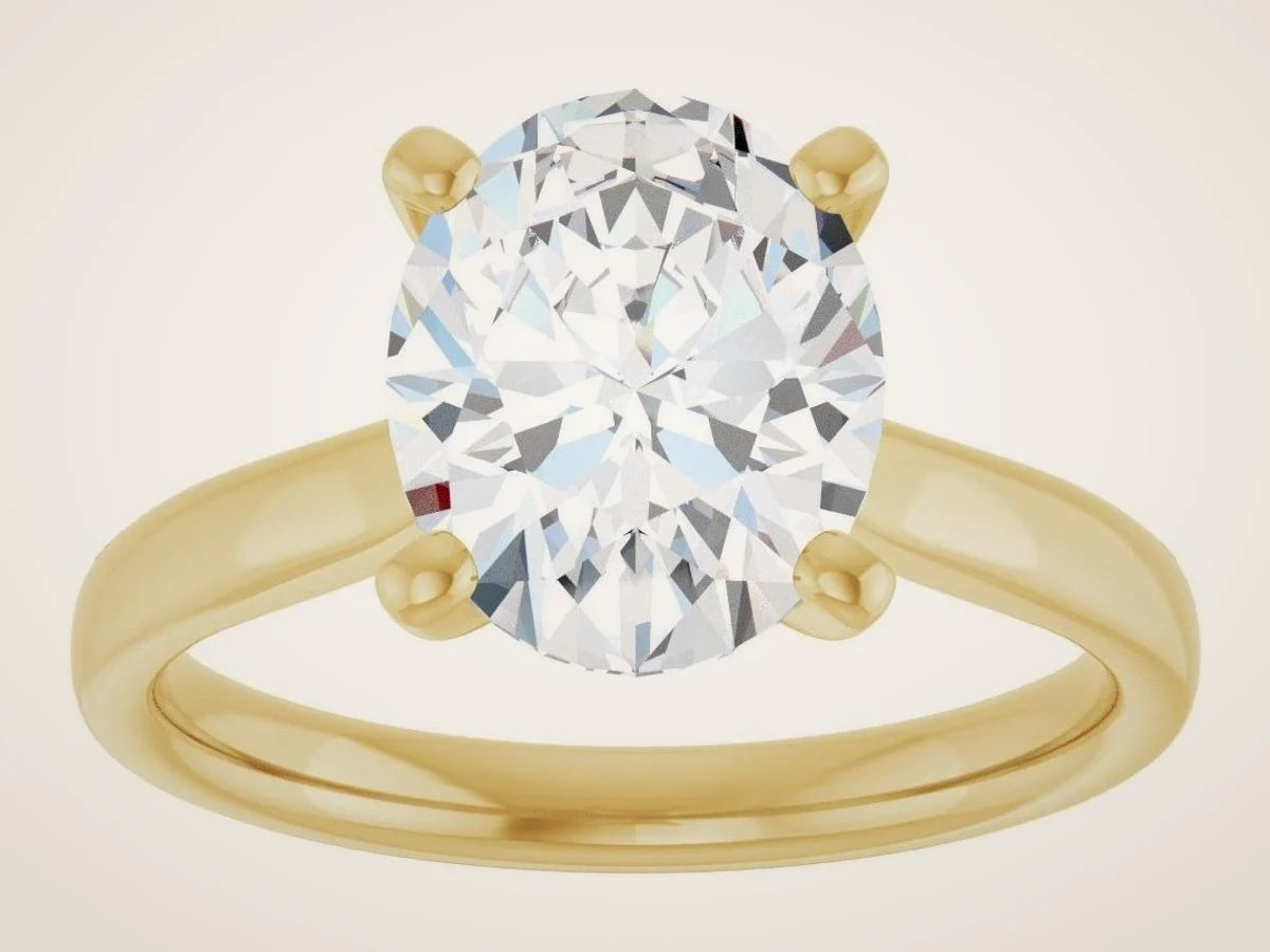 14K Yellow Gold 2 1/6 CTW Lab-Grown Diamond Engagement Ring