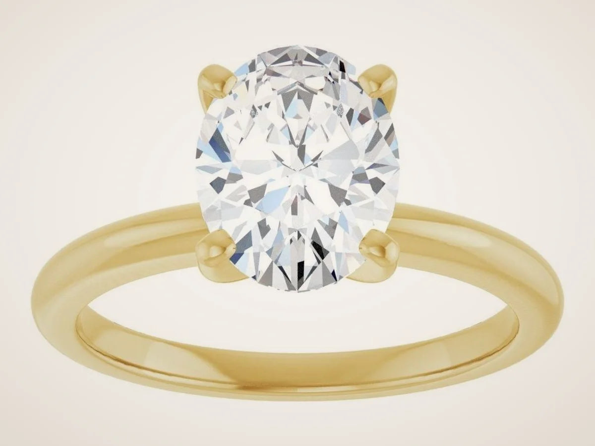 14K Yellow Gold 1 1/2 CTW Lab-Grown Diamond Engagement Ring