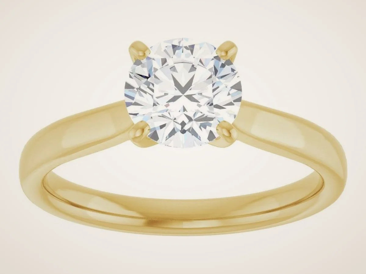 14K Yellow Gold 1 CTW Lab-Grown Diamond Engagement Ring